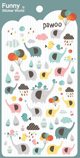 Stickers Elephant Pawoo Gel by Homeportonline