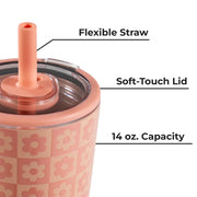 HydroJug 14 OZ Spill-Free Tumbler | Daisy Checker
