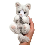 Douglas Cuddle Toys Gray Kitten Lil  Baby Handful Plush Stuffed Animal Toy  6