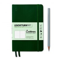 OUTLINES EDITION, SOFTCOVER MEDIUM A5 NOTEBOOK FOR OUTDOORS, WALDEN GREEN