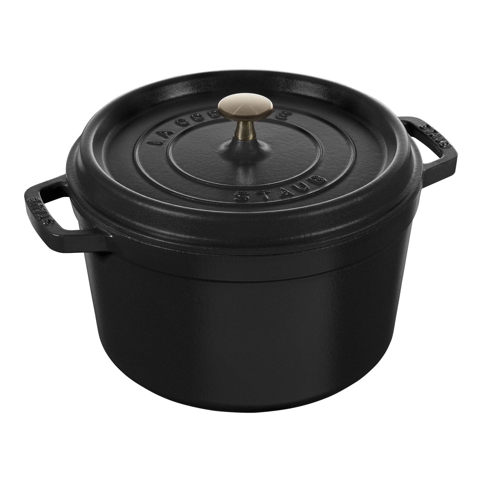 Cookware - Staub Cocotte Tall 5qt Black by Homeportonline