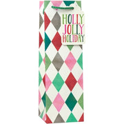 Jillson & Roberts Bottle Gift Bags, Holiday Harlequin (60 Pcs)