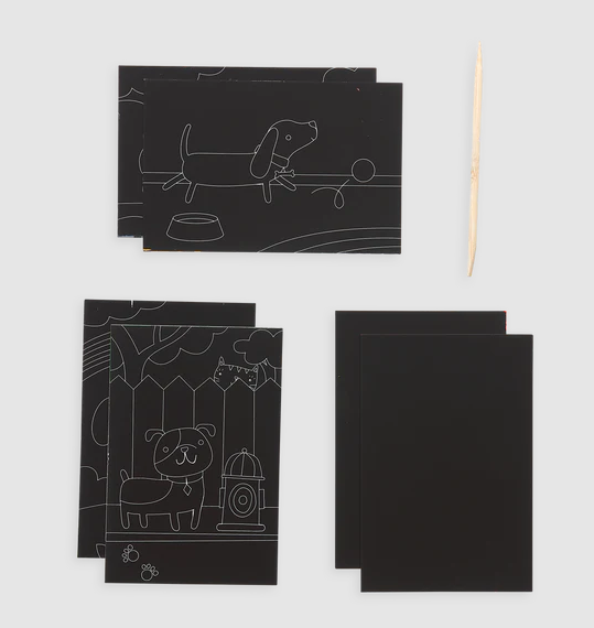 Scratch & Scribble Mini Art Kit Playful Pups by Homeportonline