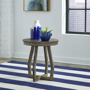 Hayden Way Gray Wash Finish Round Chairside Table Limited Availability by Homeportonline
