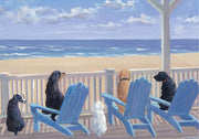 Note Cards Dogs On Deck Chairs