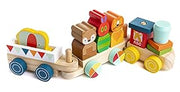 KIDS PREFERRED World of Eric Carle The Very Hungry Caterpillar Wooden Train Set, 12 Pieces (B08WRSCMG3)