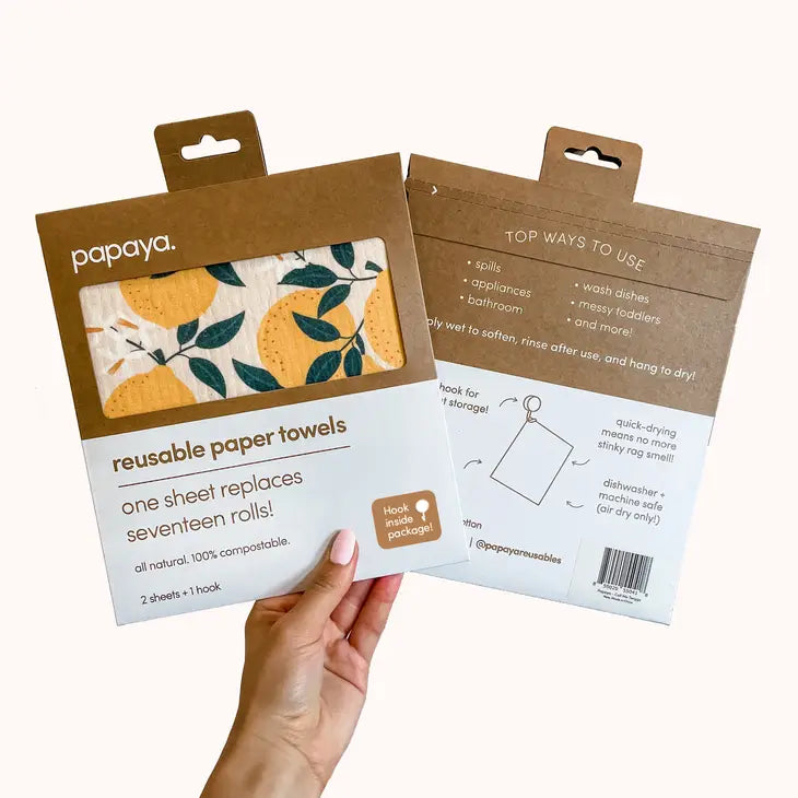 Papaya Reusable Towels (Four Styles Available)