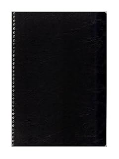 Clairefontaine Classic Wirebound Notebooks 8 1/4 in. x 11 3/4 in. ruled with margin, black cover 50 sheets (B00880U9AU)