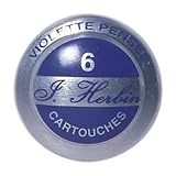 J. Herbin La Perle des Encres Fountain Pen Ink Cartridges, Pack of 6 (Violette Pense)