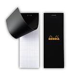 Rhodia Classic Black Notepad 3x8.25 Grid