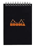 Rhodia Wirebound Notebooks graph 4 in. x 6 in. black