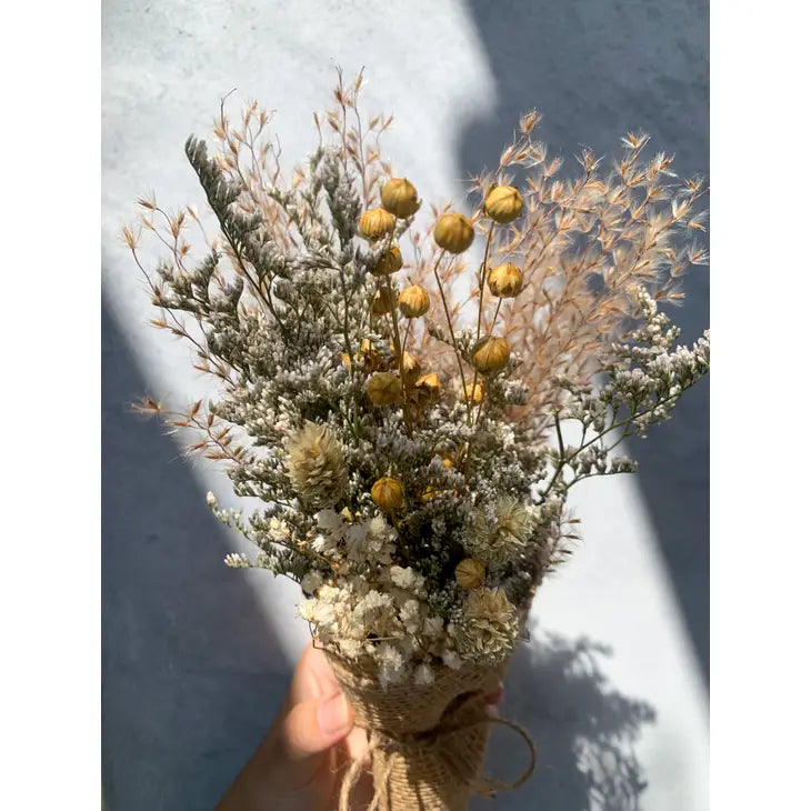 Dried Flowers Burlap Bouquet