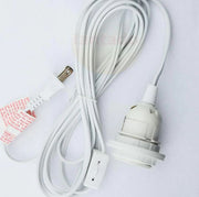 Cord Kit Single Socket Indoor Use Switch On Cord White 15ft by Homeportonline