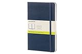 Moleskine Classic Notebook, Large, Plain, Sapphire Blue, Hard Cover (5 x 8.25)