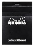 Rhodia Black A7+ Dotpad Geometric Dot Matrix Grid Note Book Pad Graphic Design