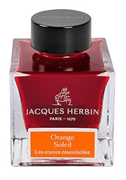 Jacques Herbin - Ref 13157JT - Ink for Fountain Pens & Rollerball Pens - Orange Soleil - 50ml Bottle - Essential Bottled Inks (B0951SRLGM)