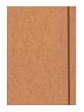Clairefontaine Cloth-bound Notebooks 8 1/4 in. x 11 3/4 in. ruled, tan cover, elastic closure 96 sheets