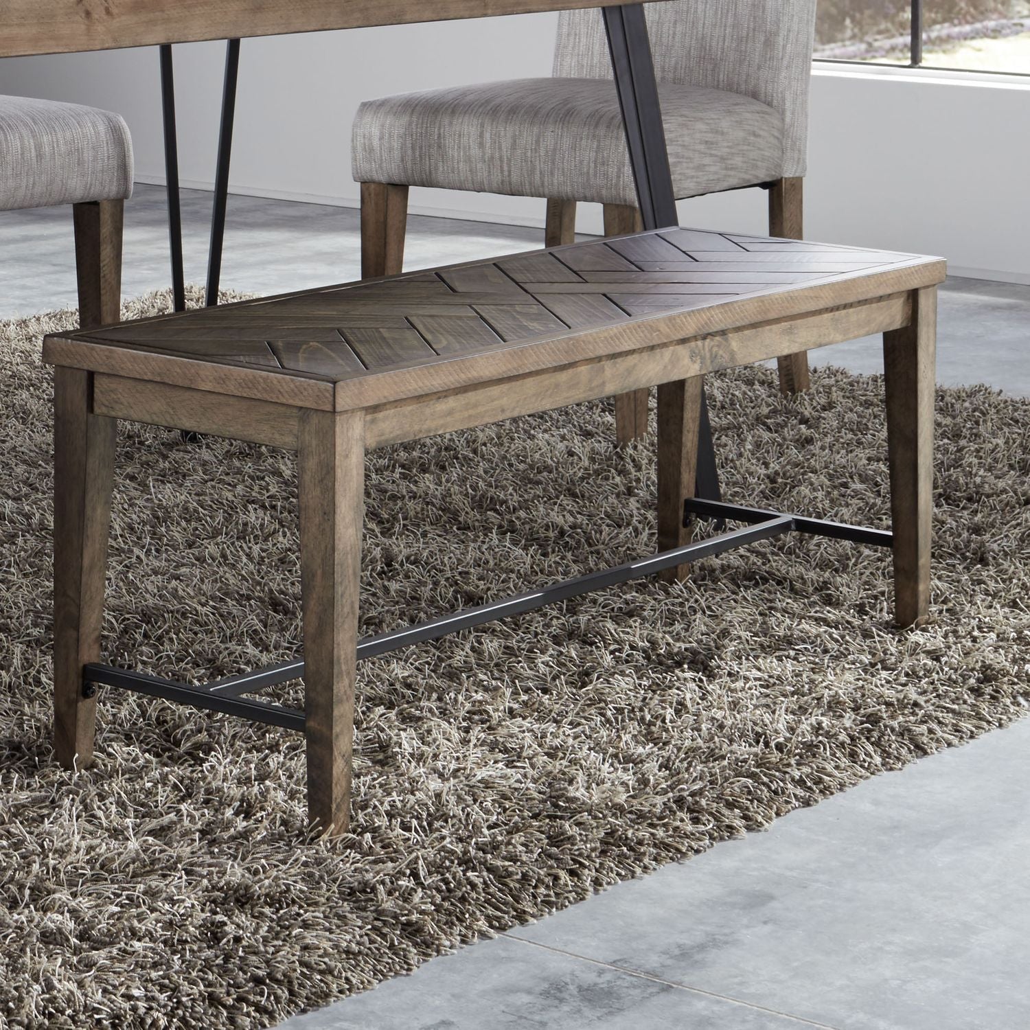 Horizons Rustic Caramel Dining Bench Limited Availability by Homeportonline