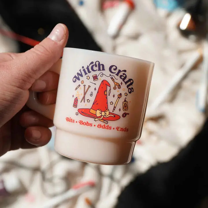 "Witch Crafts" Vintage Diner Mug- Beige