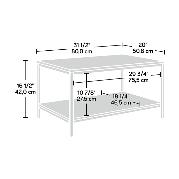 North Avenue Coffee Table Faux Concrete Finish by Homeportonline