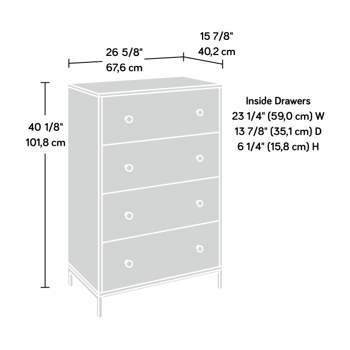 North Avenue Chest 4 Drawer Charter Oak Finish by Homeportonline