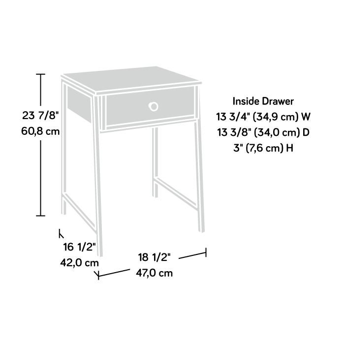 North Avenue Nightstand 1 Drawer Nightstand Charter Oak Finish by Homeportonline