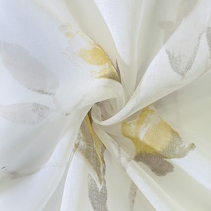 Symphony Grommet Panel 52" x 63" Yellow by Homeportonline