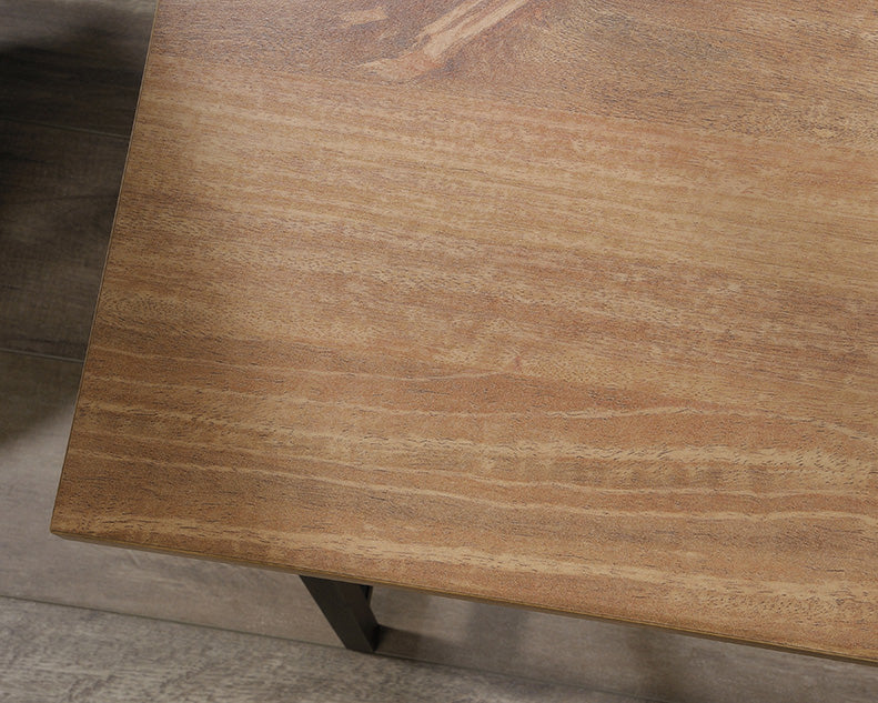 North Avenue Single Pedestal Desk With Shelves Sindoori Mango Finish by Homeportonline