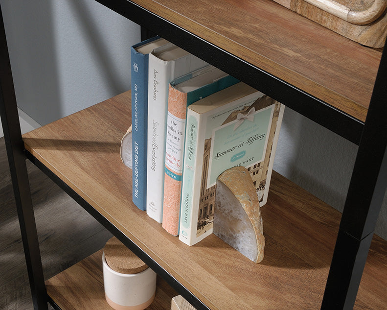 North Avenue Bookcase Tall Five Shelf Sindoori Mango Finish by Homeportonline