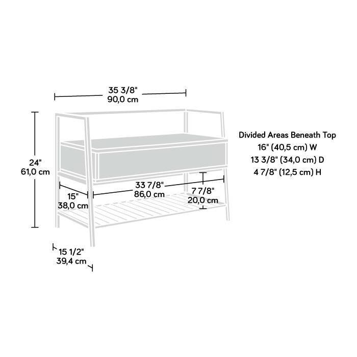 North Avenue Storage Bench Sindoori Mango Finish by Homeportonline
