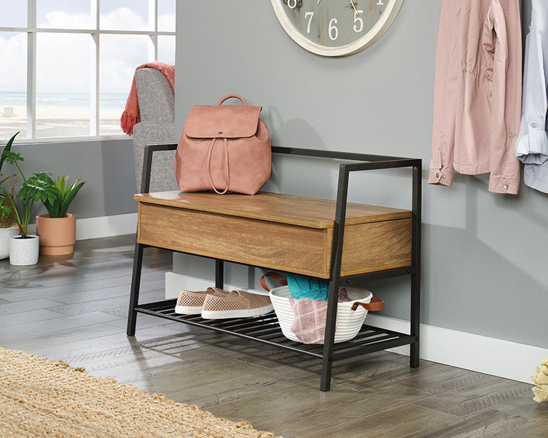 North Avenue Storage Bench Sindoori Mango Finish by Homeportonline