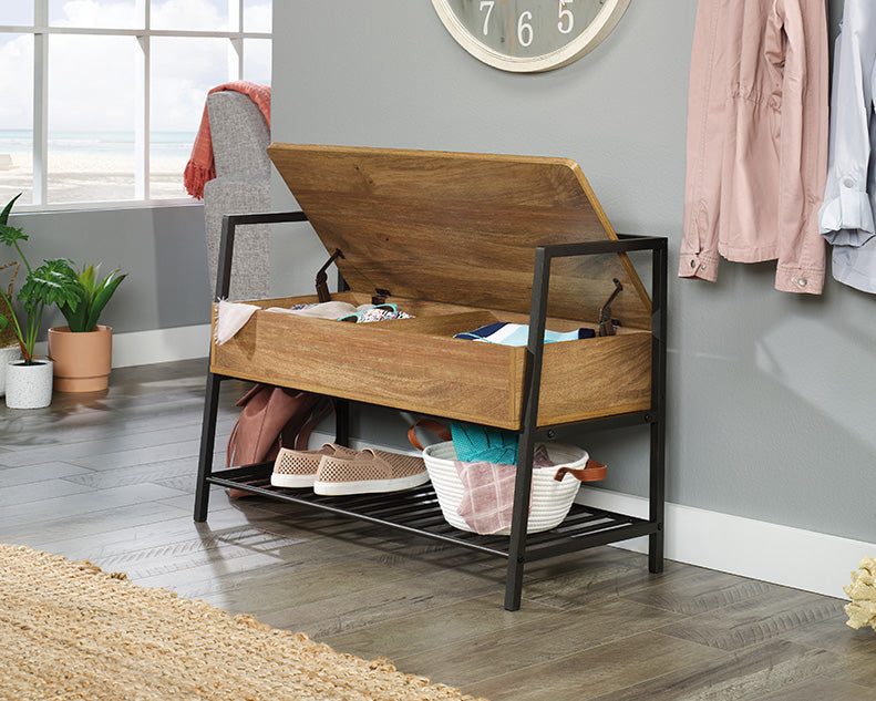 North Avenue Storage Bench Sindoori Mango Finish by Homeportonline