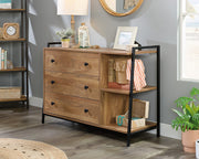North Avenue 3 Drawer Dresser w/Open Shelves Sindoori Mango Finish by Homeportonline