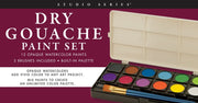 Dry Gouache Paint Set : 12 Opaque Watercolor Paint