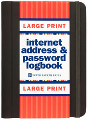 Password Logbook Large Print Black