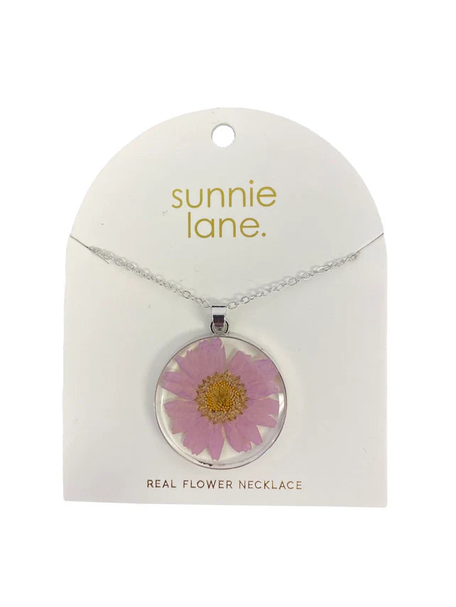 Pressed Flower Necklace - Made with Real Flowers