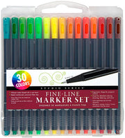 Fine-line Marker Set - 30 Markers 0.4 mm Tip