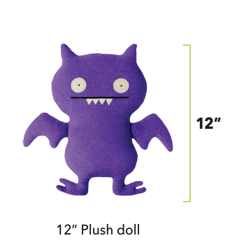 Uglydoll Plush Ice Bat Purple 12" by Homeportonline