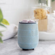 Wax Warmer - Flip Dish - Blue Herringbone by Homeportonline