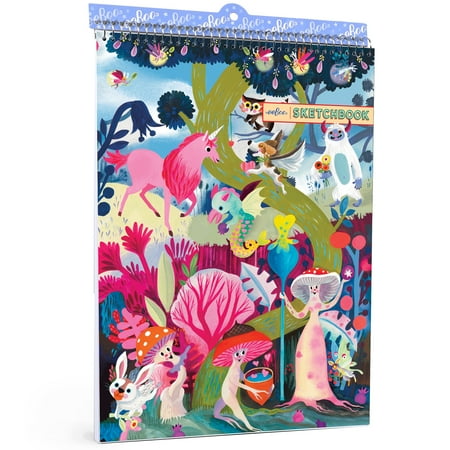 eeBoo: Magical Creatures Sketchbook - 60 Page Book  Spiral Bound  8.5x11   Blank Pages  Draw-Design-Create  Kids Ages 3+