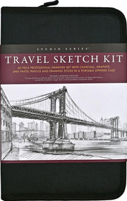 Studio Series Travel Sketch Kit (40 pieces with sturdy, zippered case)