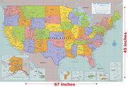 USA WALL MAP.
