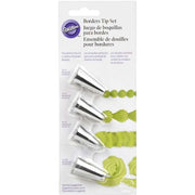 Cake Decorating Tip Set for Borders, 4-Piece by Kiss the Cook