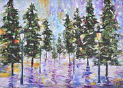 Pines in Moonlight Deluxe Boxed Holiday Cards