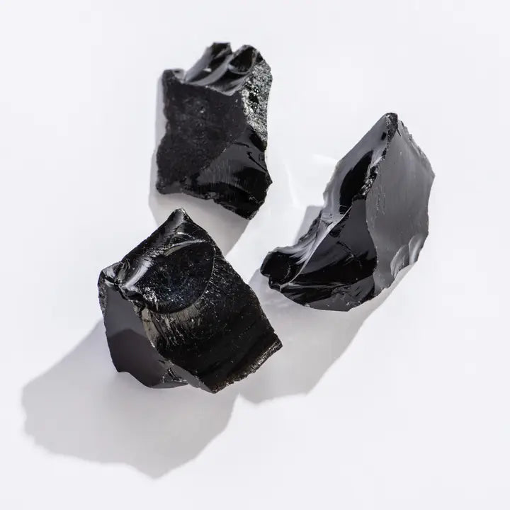 Rough Black Obsidian Crystals