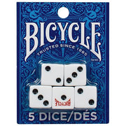 Set of 5 Bicycle Regular Dice for Fun and Games