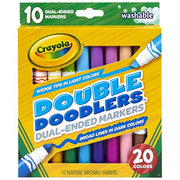 Crayola 10 Count Dual Ended Washable Double Doodlers Markers for ages 3 and up