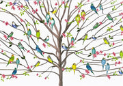 Note Cards Tree of Budgies