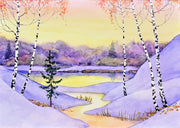 Winter Sunrise Deluxe Boxed Holiday Cards (20 Cards, 21 Self-Sealing Envelopes)