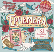 Ephemera Adult Coloring Book (31 One-Sided Designs